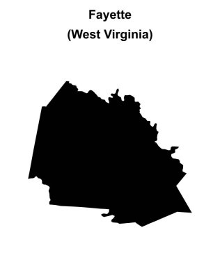 Fayette İlçesi (Batı Virginia) boş ana hat haritası