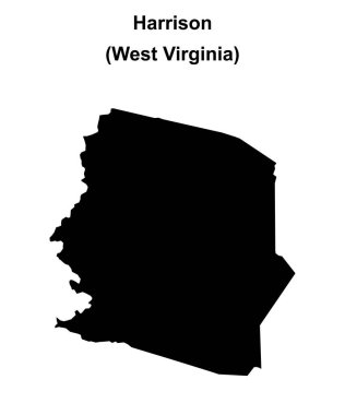 Harrison County (Batı Virginia) boş ana hat haritası