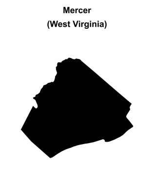 Mercer İlçesi (Batı Virginia) boş ana hat haritası