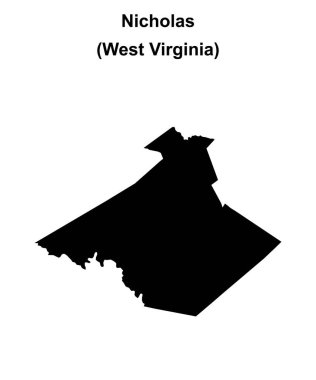 Nicholas County (Batı Virginia) boş ana hat haritası