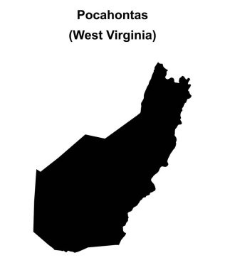 Pocahontas İlçesi (Batı Virginia) boş ana hat haritası