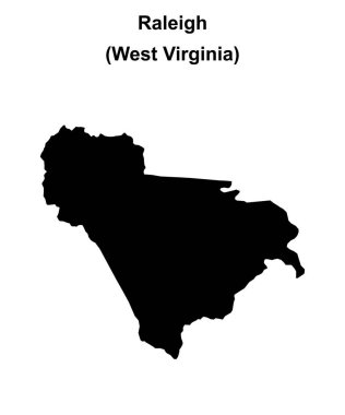 Raleigh County (Batı Virginia) boş ana hat haritası