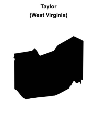 Taylor County (Batı Virginia) boş ana hat haritası