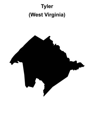 Tyler County (Batı Virginia) boş ana hat haritası