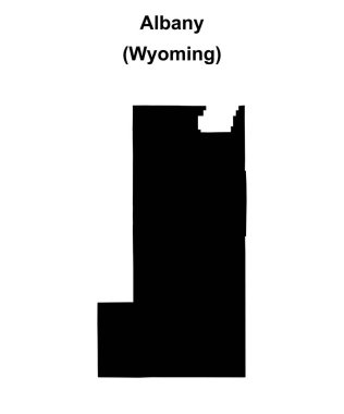 Albany County (Wyoming) boş ana hat haritası