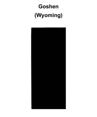 Goshen County (Wyoming) blank outline map clipart