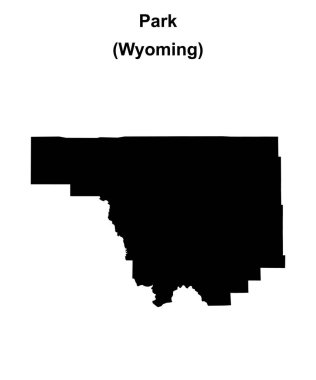 Park County (Wyoming) boş ana hat haritası