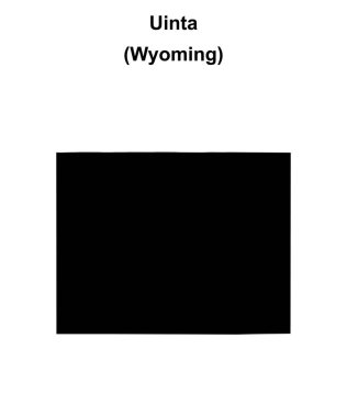 Uinta İlçesi (Wyoming) boş ana hat haritası