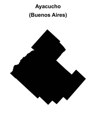 Ayacucho Departmanı (Buenos Aires) boş ana hat haritası