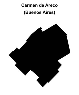 Carmen de Areco Departmanı (Buenos Aires) boş ana hat haritası