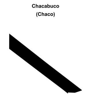 Chacabuco department (Chaco) blank outline map clipart