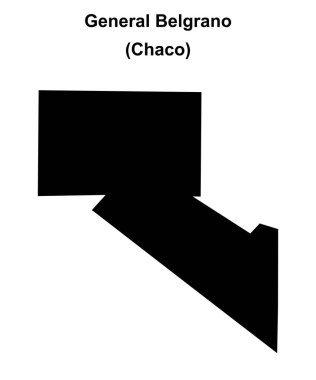 General Belgrano Departmanı (Chaco) boş ana hat haritası