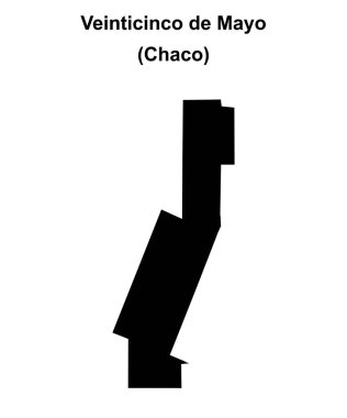 Veinticinco de Mayo Departmanı (Chaco) boş ana hat haritası