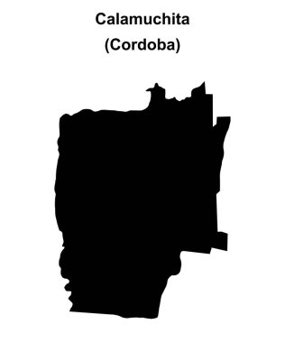 Calamuchita department (Cordoba) blank outline map clipart