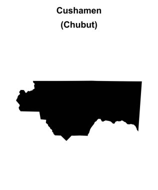 Cushamen Departmanı (Chubut) boş ana hat haritası