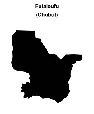 Futaleufu department (Chubut) blank outline map clipart