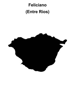 Feliciano department (Entre Rios) blank outline map clipart