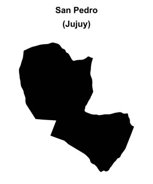 San Pedro department (Jujuy) blank outline map