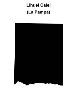 Lihuel Calel Departmanı (La Pampa) boş ana hat haritası