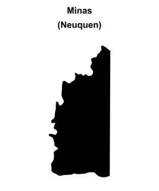 Minas department (Neuquen) blank outline map