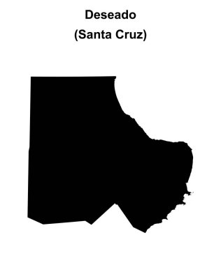 Deseado Departmanı (Santa Cruz) boş ana hat haritası
