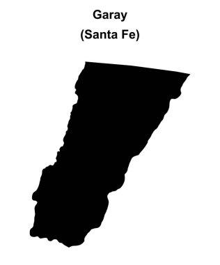 Garay department (Santa Fe) blank outline map clipart