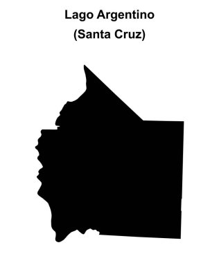 Lago Argentino Departmanı (Santa Cruz) boş ana hat haritası