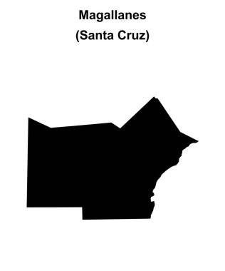 Magallanes department (Santa Cruz) blank outline map