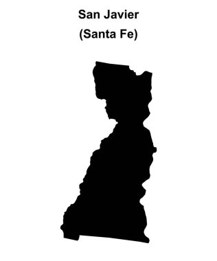 San Javier Departmanı (Santa Fe) boş ana hat haritası