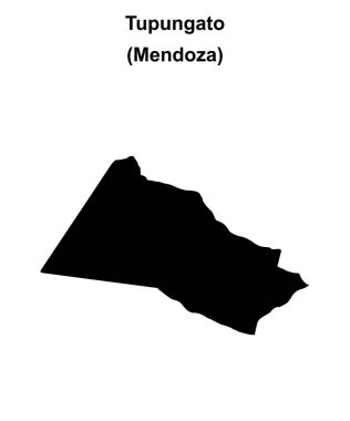 Tupungato department (Mendoza) blank outline map clipart