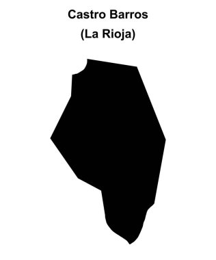 Castro Barros department (La Rioja) blank outline map