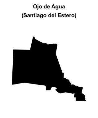 Ojo de Agua department (Santiago del Estero) blank outline map