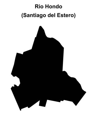 Rio Hondo department (Santiago del Estero) blank outline map