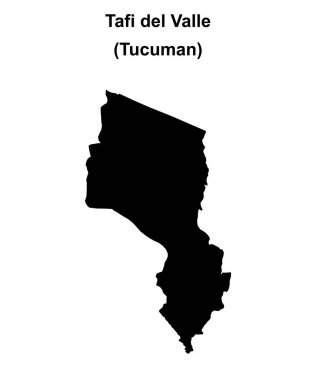 Tafi del Valle department (Tucuman) blank outline map