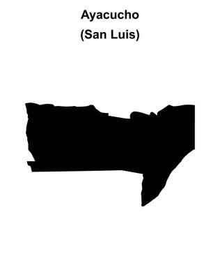 Ayacucho Departmanı (San Luis) boş ana hat haritası
