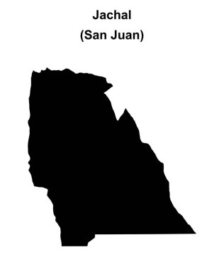 Jachal Departmanı (San Juan) boş ana hat haritası