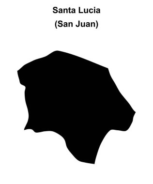 Santa Lucia Departmanı (San Juan) boş ana hat haritası
