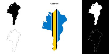 Castries bölge ana hatları haritası ayarlandı