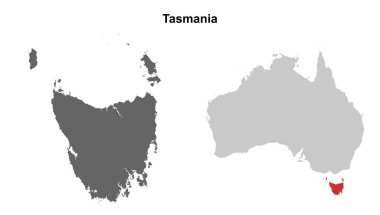 Tazmanya boş çizgi haritası ayarlandı