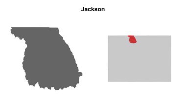 Jackson County (Colorado) boş ana hat haritası seti
