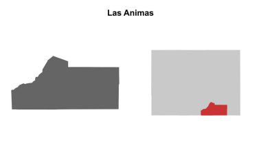 Las Animas County (Colorado) boş ana hat haritası seti