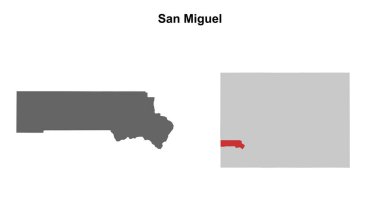 San Miguel (Colorado) boş ana hat haritası seti