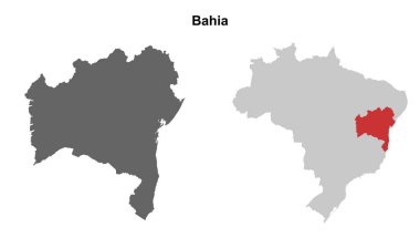 Bahia eyaleti boş ana hat haritası seti