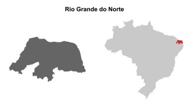 Rio Grande do Norte State boş ana hat haritası seti