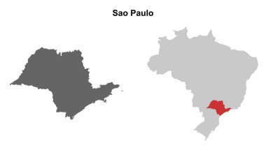 Sao Paulo durum boş ana hat haritası seti