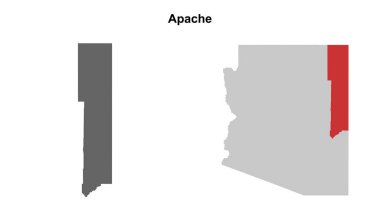 Apache County (Arizona) boş ana hat haritası seti