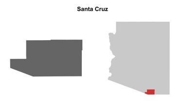 Santa Cruz (Arizona) boş ana hat haritası seti