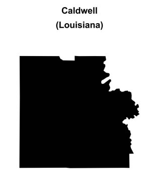 Caldwell Parish (Louisiana) boş ana hat haritası