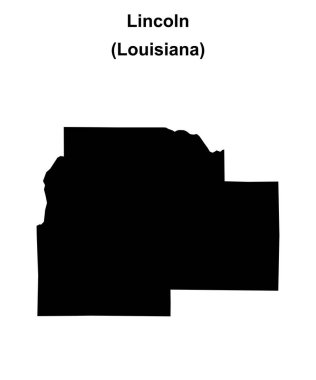 Lincoln Parish (Louisiana) boş ana hat haritası