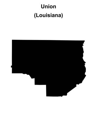 Union Parish (Louisiana) boş ana hat haritası